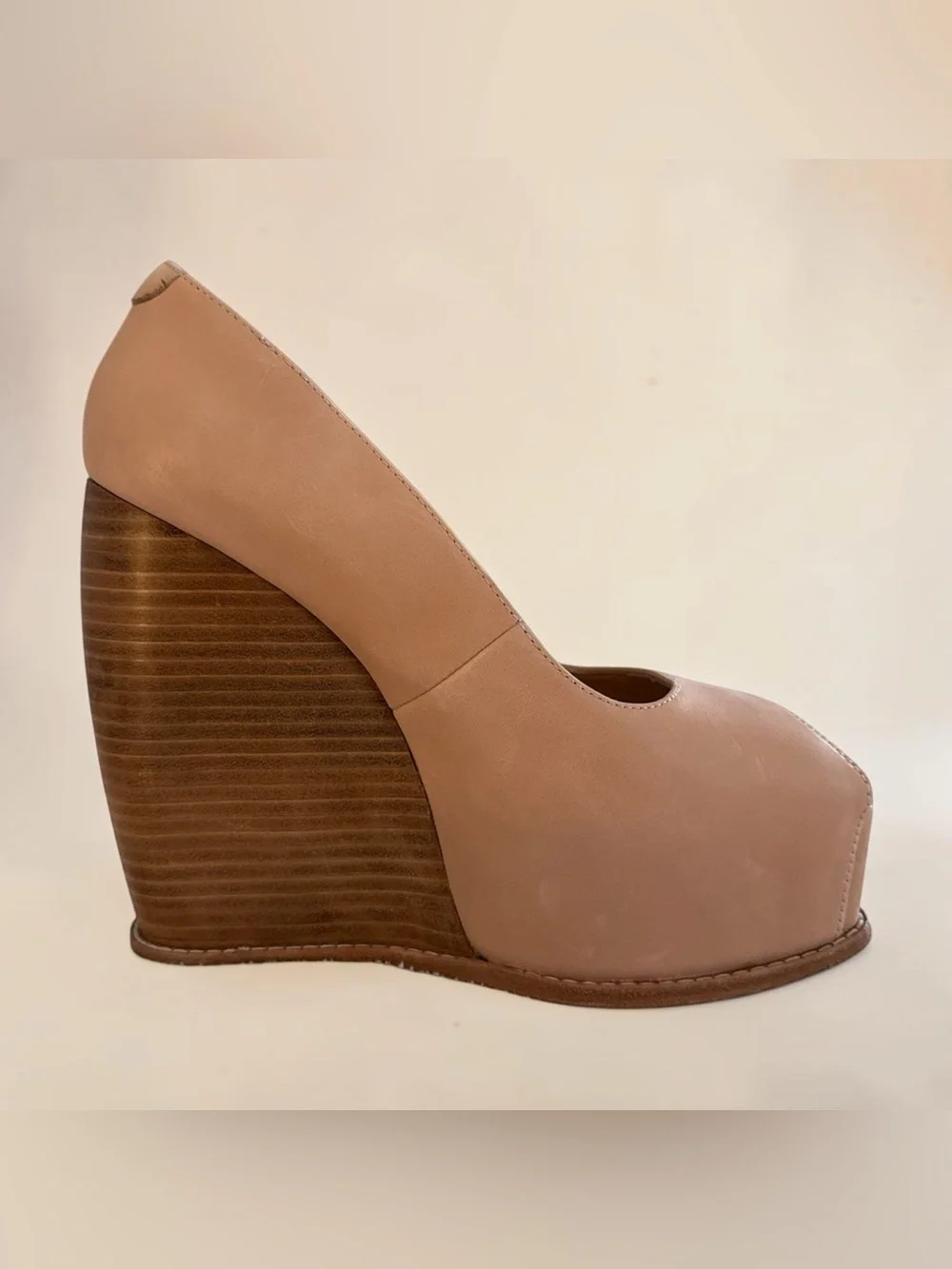 Nwot Zigi Milluh Peep Toe Platform Wedge Sandal